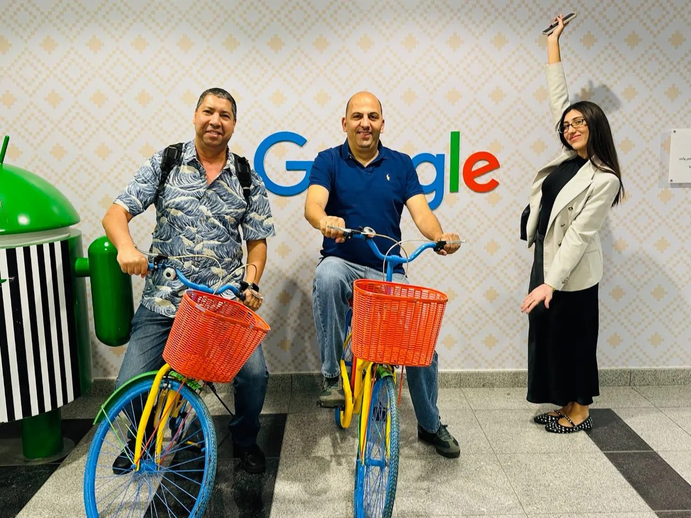 Team visiting a Google office
